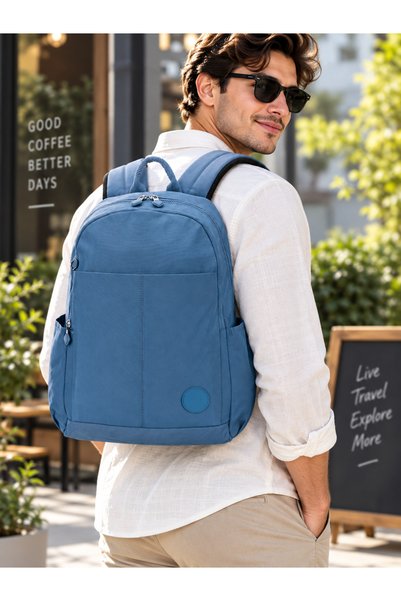 Bagacar Unisex Lightweight Multi-Compartment Daily School Business and Travel Backpack