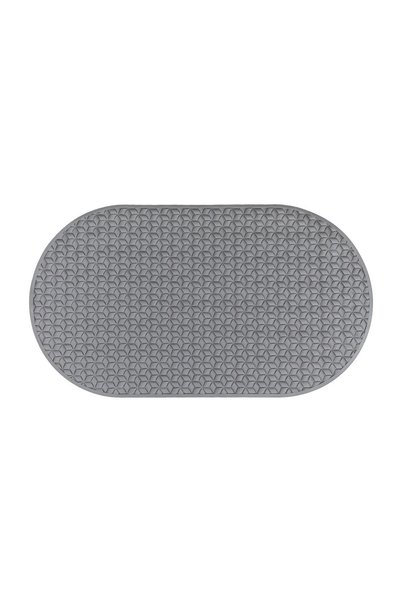 OEM Covoras Baie Antiderapant Gri cu Cuburi 3D Reliefate, Fixare Sigura