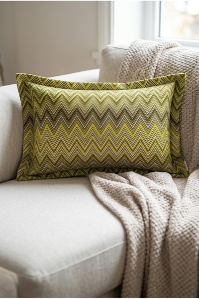 Alseko Concept 02-Husă de pernă cu model zig-zag imprimat, 43x43 cm