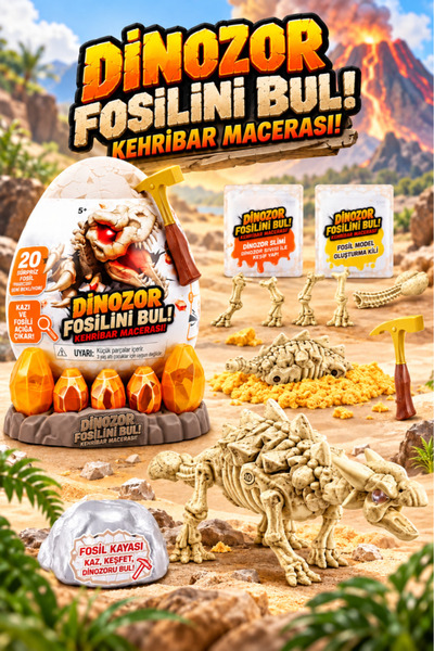 Tıfıl Toys Gioc-Hi Preziosi Lisanslı Kehribar 20 Süpriz Fosil Slime Ve Model ...
