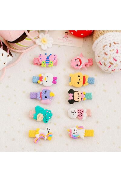 BabyMoon Fusion Ice Cream 10pcs Hairclips Hair Accessories Set - Cartoon