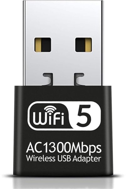 KASTWAVE محول واي فاي USB بسرعة 1300 ميجابت في الثانية للكمبيوتر، محول شبكة ل...
