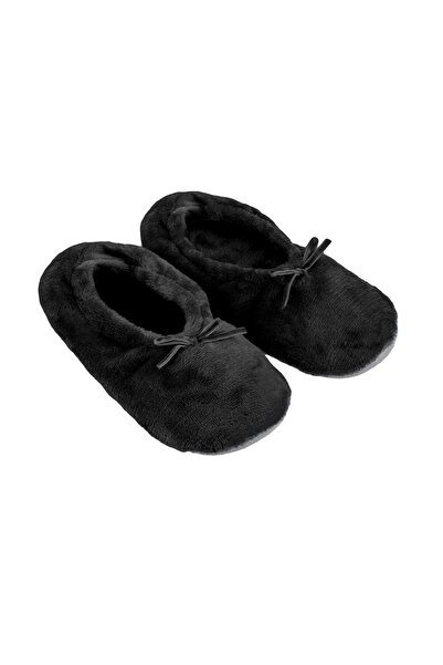 OEM Papuci Balerini de Iarna Neagra cu Fundita pentru Femei - 36-38