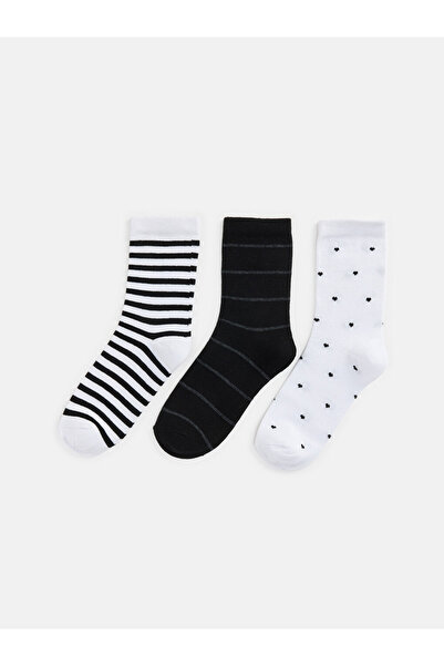 LC Waikiki Quality Pieces from Çelebi Store Embroidered Women's Socks 3-Piece...