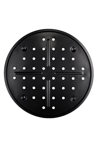 OEM Tavă Pizza Metalică Neagră Ø33 cm cu Bază Găurită și Suprafață Neaderentă
