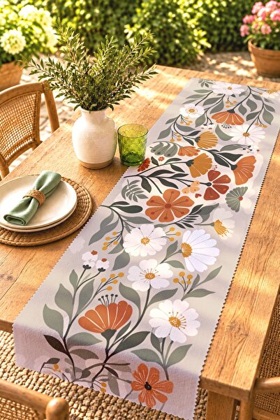 EVPANYA Colorful Flowers Patterned Runner/Tablecloth/Placemat