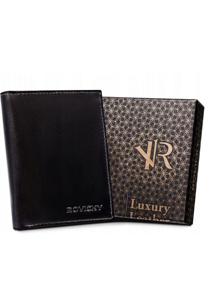 Rovicky Portofel bărbătesc mare, elegant, din piele, cu RFID