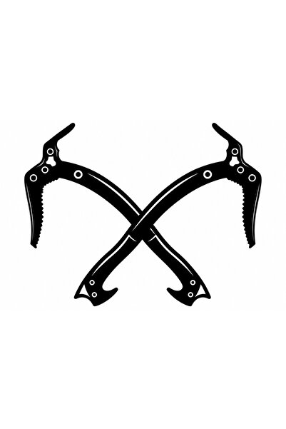 Oracal Autocolant Alpinism cu Lamele de Gheață Încrucișate – Design de Alpini...