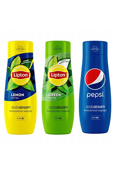 sodastream Lipton Lămâie+Verde+Pepsi, pachet de 3 concentrate