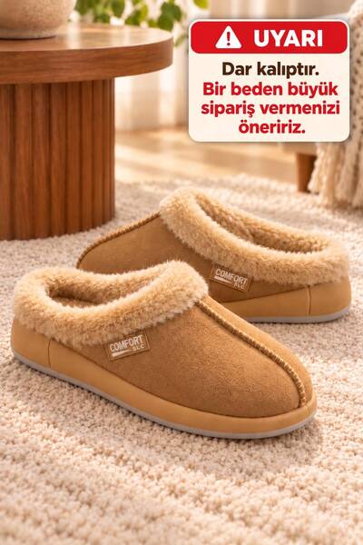 SOLERIUM SHOES Men's Home Slippers with Fur Insole Luxury Home Slippers