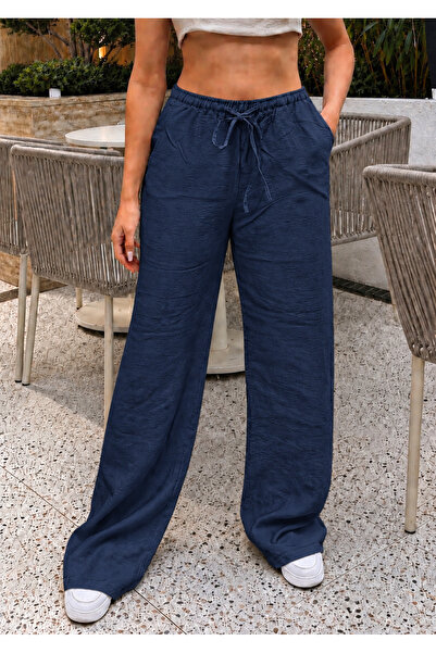 Gussi Linen Blend Loose-Fit Trousers