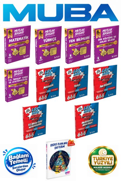 Muba Yayınları 8.Sınıf Fasikül Full ve LGS Kafası Muba Kafası Set. Hedef Plan...