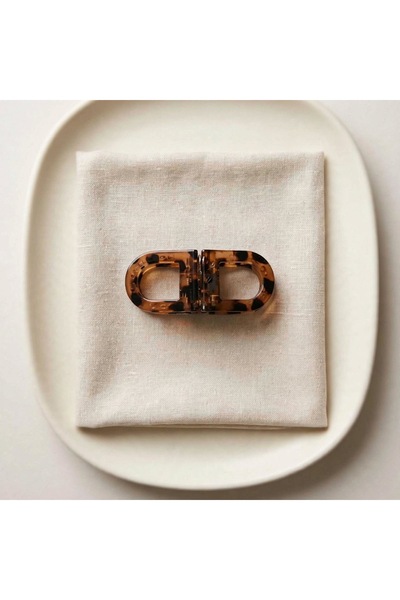 LİNACO Leopard Patterned Magnet Buckle