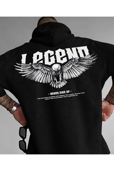 Marco Fresco LEGENO NEVER GIVE UP DUKSEK SA KAPULJAČOM SA ŠARA KRILATE PTICE