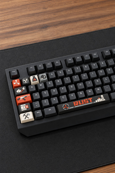 Makerpax Rust Temalı Keycaps 9'lu Set - 6.25U Spacebar ve Cherry MX Uyumlu Me...