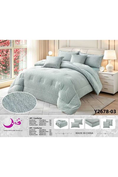 MOONEE Winter Double Fleece Blanket Plain 6Pcs - Double Sided with Fixed Fill...