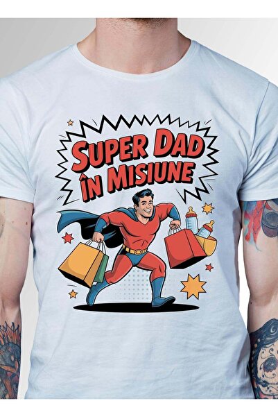 XPLODE Tricou Super tată Supradimensionat