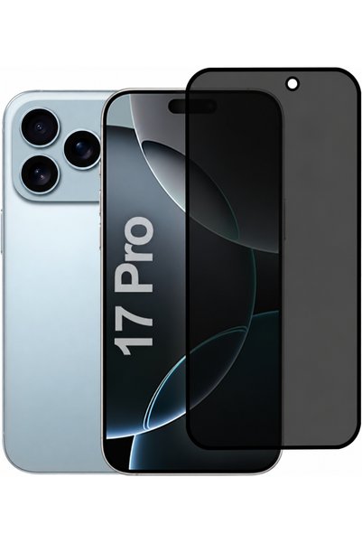 CaseHub iPhone 17 PRO Hayalet Ekran Koruyucu 5D Tam Kaplayan Yandan Görünmez Gizlilik Filtleri