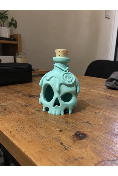 ForgeLab Halloween Kafatası İksir Şişesi Dekoratif 3D Baskı Cadılar Bayramı D...