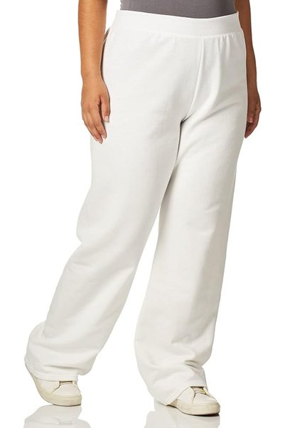 HANES Women’s Sweatpants, ComfortSoft EcoSmart Open Leg Fleece Sweatpants