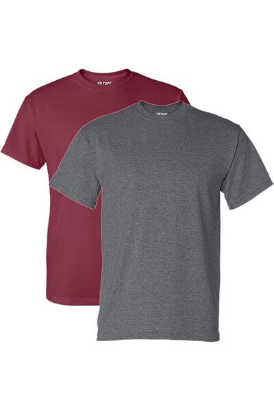 GILDAN Men's DryBlend T-Shirt, Style G8000, 2-Pack, Dark Heather, Small