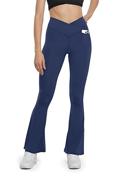 GENERAL HEGALY Women's Flare Yoga Pants - Crossover Flare Leggings Buttery So...