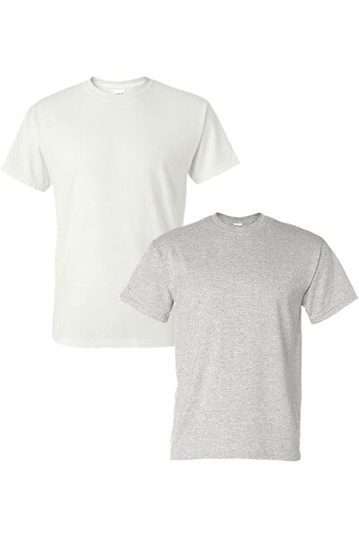 GILDAN Men's DryBlend T-Shirt, Style G8000, 2-Pack, Dark Heather, Small