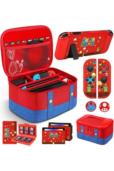GENERAL Gurgitat 9in1 Carrying Case for Nintendo Switch Travel Carry Cases Bu...