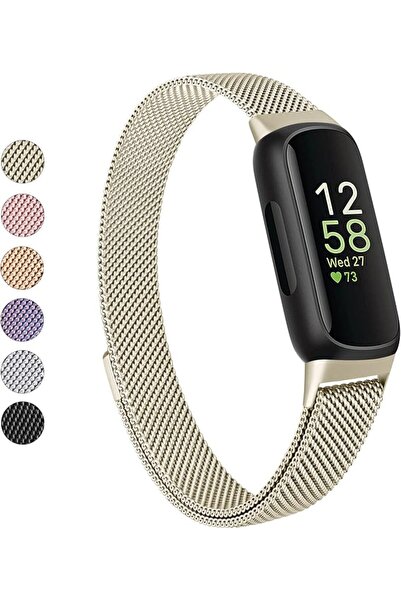 Vanjua for Fitbit Inspire 3 Bands Women Men, Stainless Steel Metal Mesh Loop ...