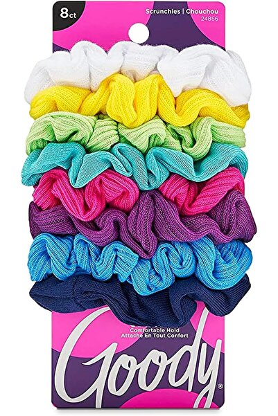 Goody Women's Hair Ouchless Jersey Variety Scrunchies, 8 Count