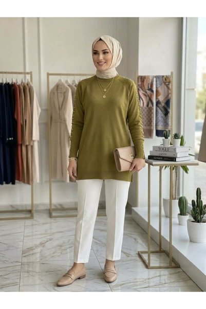 Elines butiq Soğuk iplik merserize tunik Standart beden 38 44 beden uyumlu (8...