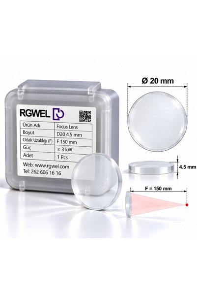 RGWEL Fiber Lazer Focus Lens D20 F150 4.5mm