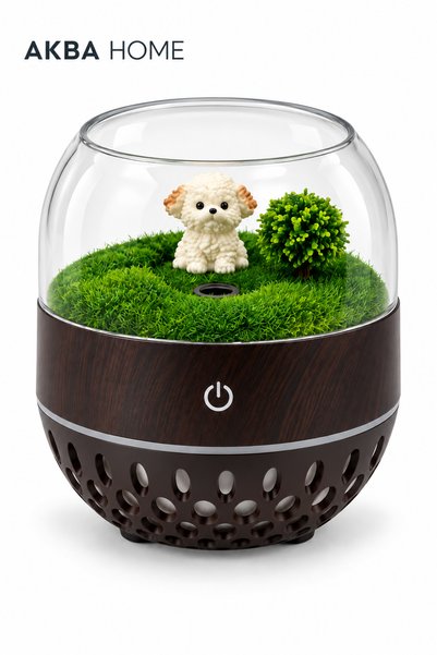 AKBA HOME Dekoratif Teraryum Tasarımlı Hava Nemlendirici Oda Nemlendirici Buhar Makinesi