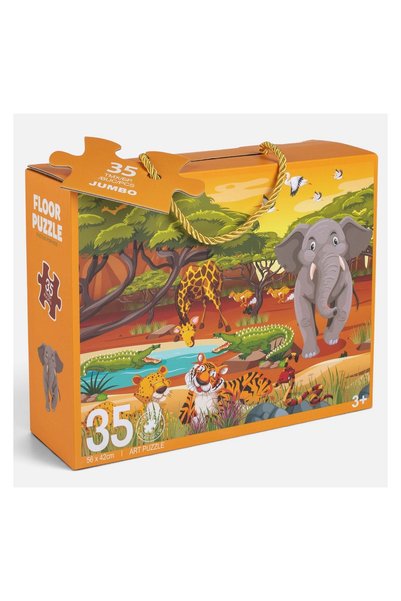 Jumbo Puzzle de Podea Animale din Jungla (35 Piese Jumbo)