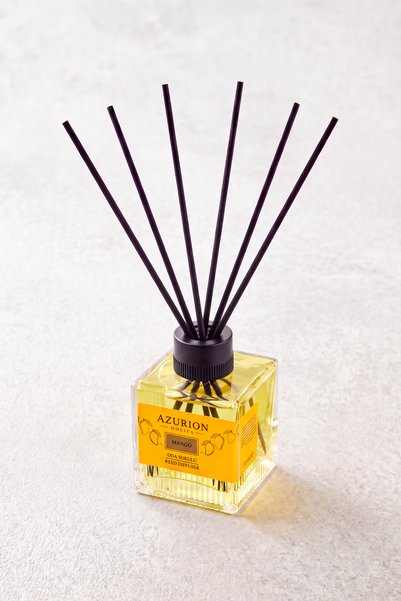 azurion walvis cosmetics Mango Aromalı Oda Kokusu Bambu Çubuklu Ev, Salon, Banyo, Ofis ve Yatak Odası Kokusu MANGO