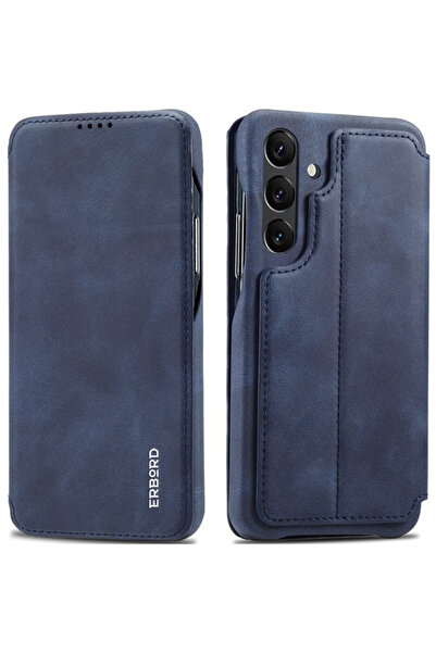 ERBORD Husă tip carte pentru Samsung Galaxy A54, Retro, albastru