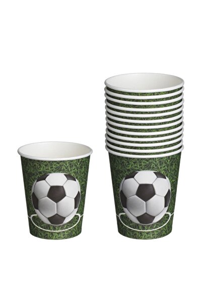 OEM Pahare de Petrecere din Hartie cu Model Fotbal 240 ml - 12 buc.