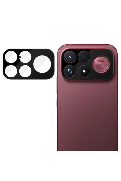 corcishop Poco F9 Ultra Compatible Framed Camera Lens Protector Tampered Glass