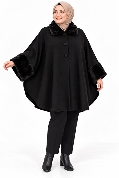 Gürkan Triko Ponchos - Black - Poncho