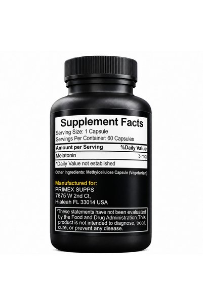 Primexsupps Melatonin 3 Mg 60 Capsules