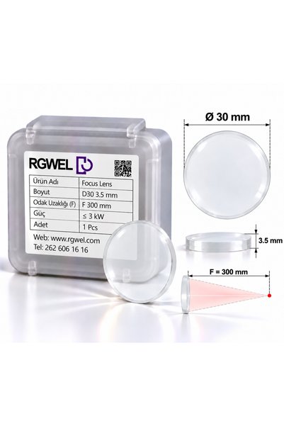 RGWEL Fiber Lazer Focus Lens D30 F300 3.5mm