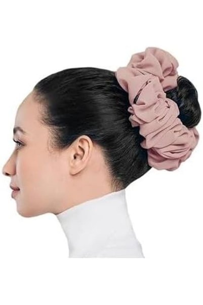 Shoeszone Plain Chiffon Elasticated Scrunchie Hair Bobble Bun Under Hijab Vol...