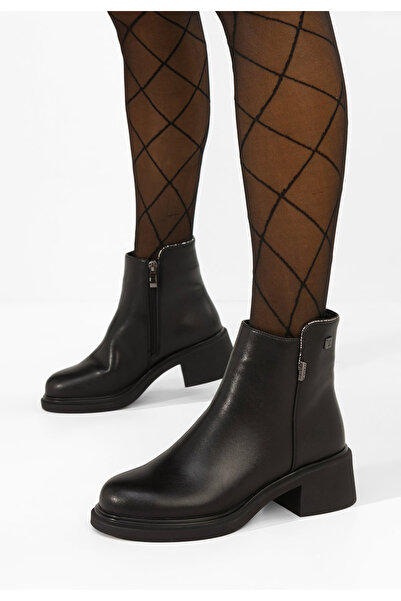 B T Shoes Ghete dama piele Aniana negre
