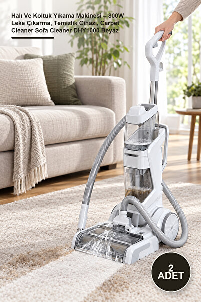 Yenilig 2 Adet Halı Ve Koltuk Yıkama Makinesi – 800W Leke Çıkarma, Temizlik Cihazı, Carpet Cleaner Sofa Cleaner DHY1000 Beyaz