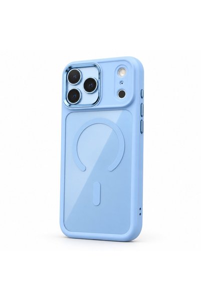 madamcase حافظة فاخرة من الكروم الأزرق متوافقة مع هاتف Apple iPhone 17 Pro Ma...