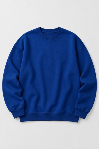 Auryne Jewelry Unisex Cotton Thick Oversize Navy Blue Sweatshirt