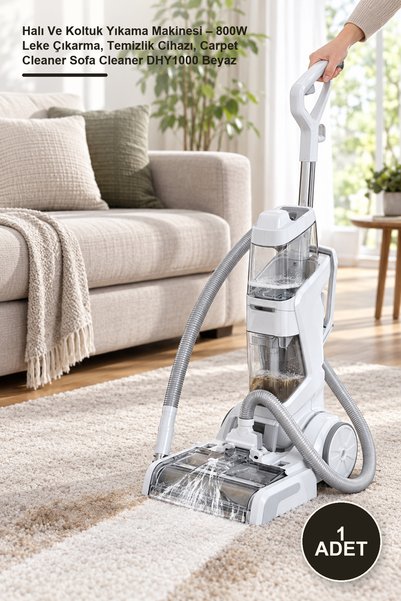 Yenilig 1 Adet Halı Ve Koltuk Yıkama Makinesi – 800W Leke Çıkarma, Temizlik Cihazı, Carpet Cleaner Sofa Cleaner DHY1000 Beyaz