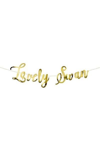 Partydeco Lovely Swan Banner