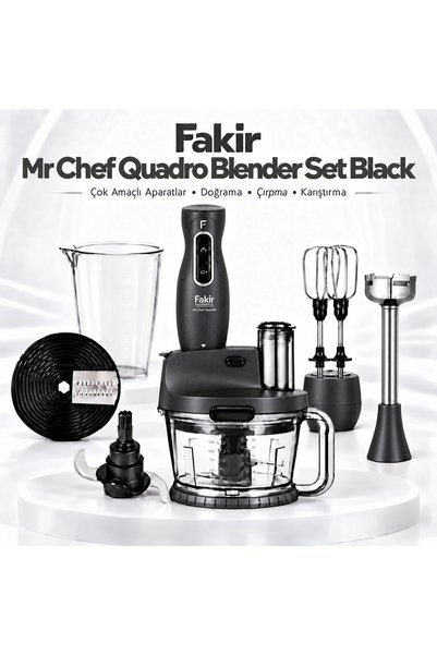Fakir Mr. Chef Premium Blender Seti 1000W Güçlü Motor, 4 Bıçaklı Çelik Sistem...