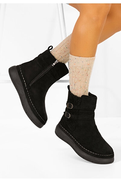 B T Shoes Ghete inalte dama Monroa negre